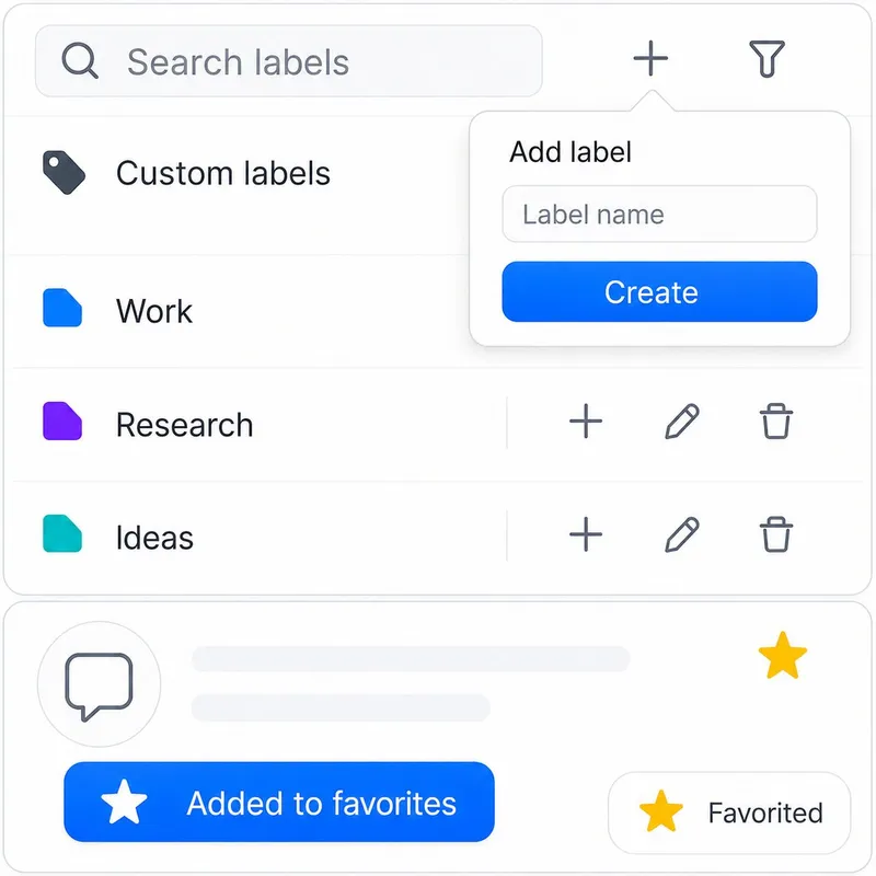 Labels & Favorites